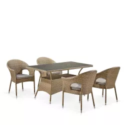 Набор мебели 4+1 T198B/Y79B-W56 Light Brown