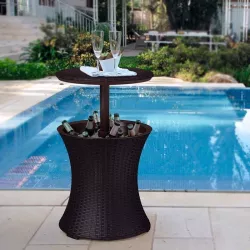 Стол-бар холодильник Cool Bar Rattan