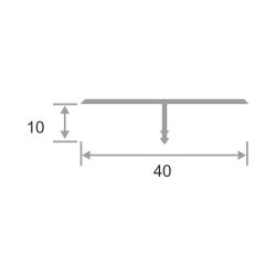 Профиль алюминиевый ламинированный Т-образный ПТ-40