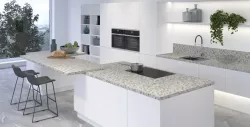 Столешница 314М Перлино 3050*600*38 мм 1 завал U матовая