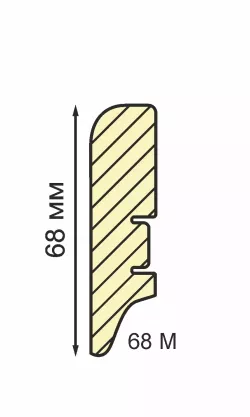 Плинтус МДФ Smartprofile 3D Wood 68 М белый