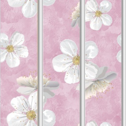 Изображение Стеновые панели ПВХ Весна розовый (Серебро) 