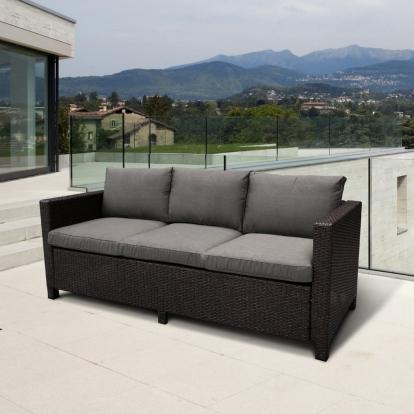 Изображение Мебель Садовая мебель Диван трехместный S65A-W53 brown 