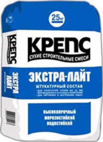 Изображение Строительные товары Строительные смеси КРЕПС Штукатурка Экстра лайт (25 кг) 