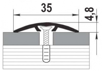 Изображение Подложка, порожки и все сопутствующие для пола Порожки Порог алюминиевый B2 Марко Поло 