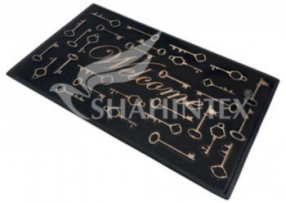 Изображение Грязезащитные покрытия Придверные коврики Коврик придверный резиновый с покрытием SHAHINTEX 40*60 SH09 медь 