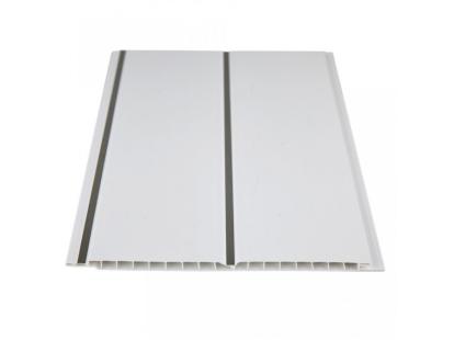 Изображение Стеновые панели ПВХ Двухсекционная Белый с серебром 001-1-0 глянцевая 