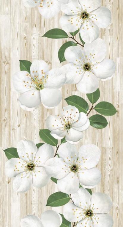 Изображение Стеновые панели ПВХ Дикая вишня узор (Цветы яблони) №644 