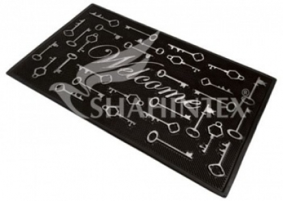 Изображение Грязезащитные покрытия Придверные коврики Коврик придверный резиновый с покрытием SHAHINTEX 40*60 SH09 серебро 
