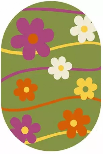 Изображение Ковры Merinos 1021 GREEN ОВАЛ 
