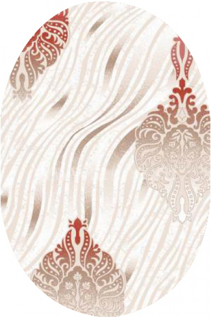 Изображение Ковры Kaplan Kardesler Beluga Carving 9594 bone-rose Овал 