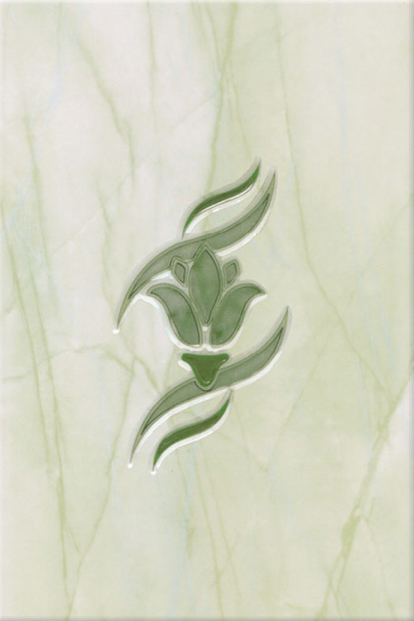 Изображение Керамическая плитка Березакерамика (Belani) Декор Елена цветок зеленый 