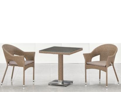 Изображение Мебель Садовая мебель Набор мебели 2+1 T605SWT/Y79B-W56 Light Brown 2Pcs 