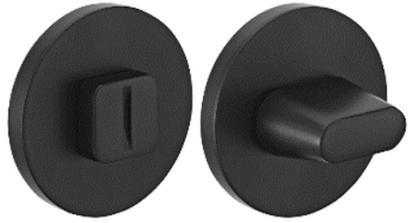 Изображение Двери Дверная фурнитура Завертка сантехническая RUCETTI RAP WC SLIM-R BL черный 