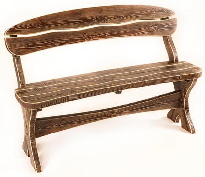 Изображение Мебель Садовая мебель Скамейка деревянная Волна 2 (1500*450*490мм) 