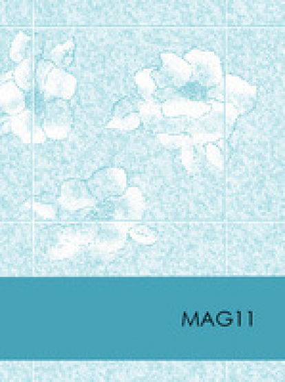 Изображение Стеновые панели Листовые Магнолия голубая плитка 