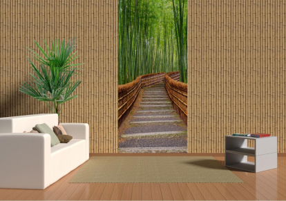 Изображение Стеновые панели ПВХ Бамбук Натуральный декор Сад в Киото 