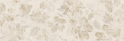 Изображение Керамическая плитка Meissen Вставка Organic бежевая цветы OR2U011 