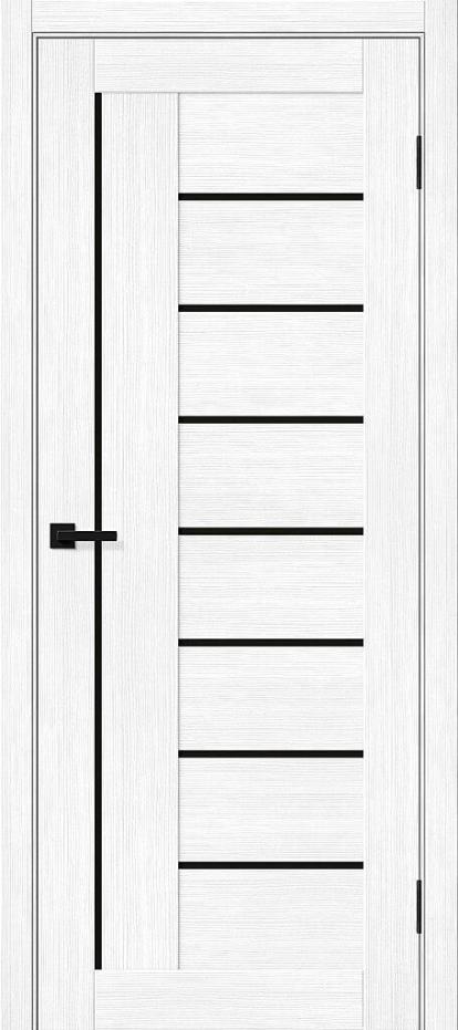 Изображение Двери Межкомнатные Браво-29 Snow Melinga Black Shine 