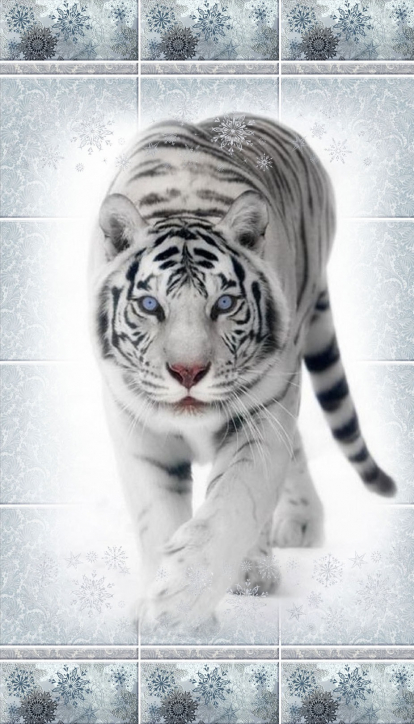 Изображение Стеновые панели ПВХ Зимняя сказка Тигр 