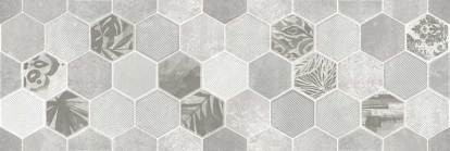 Изображение Керамическая плитка Lasselsberger Ceramics Настенная плитка декор Гексацемент 1664-0197 светло-серая 