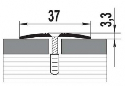 Изображение Подложка, порожки и все сопутствующие для пола Порожки Порог алюминиевый А5 Гибралтар 