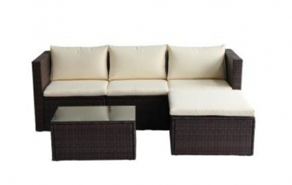 Изображение Мебель ЭкоДизайн Комплект модульный Empire для террасы, стол кофейный + диван 