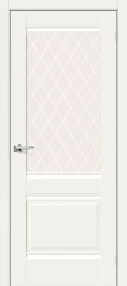 Изображение Двери Межкомнатные Прима-3 White Mix White Сrystal 