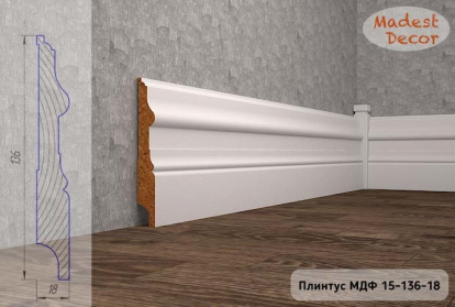 Изображение Плинтус Madest Decor Плинтус МДФ 15-136-18 