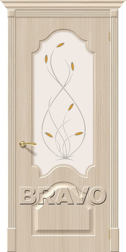 Изображение Двери Межкомнатные Скинни-33 П-30 (Белый Дуб) СТ-Орхидея 