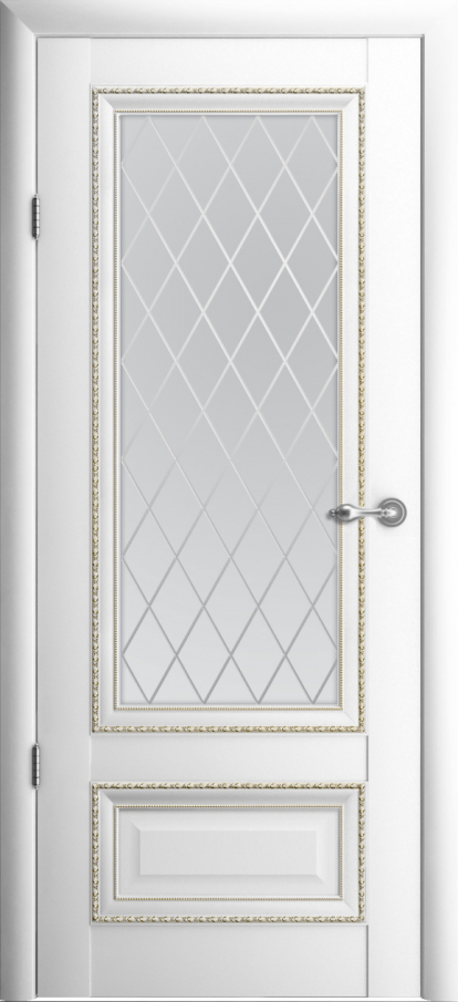 Изображение Двери Межкомнатные Версаль-1 белый мателюкс ромб 