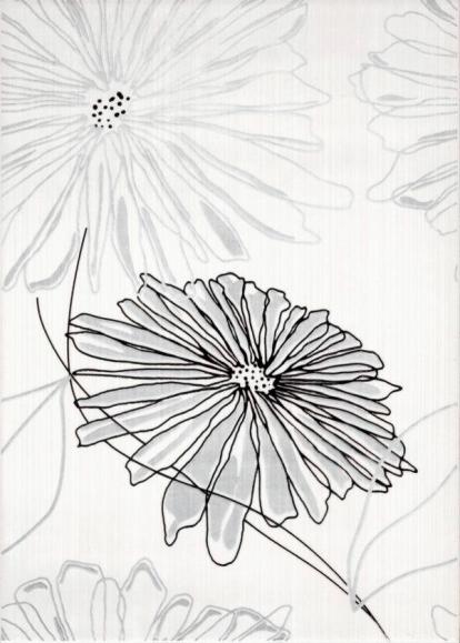 Изображение Керамическая плитка Березакерамика (Belani) Декор Ретро цветок черный 