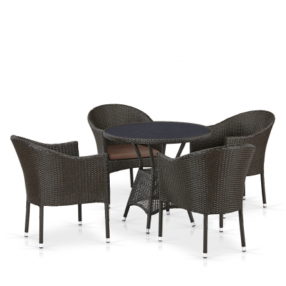 Изображение Мебель Садовая мебель Набор 4+1 T707ANS/Y350-W53 4 Pcs Brown 