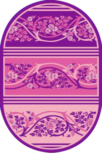 Изображение Ковры Kaplan Kardesler Super Vizyon 5448 l.violet-d.violet Овал 