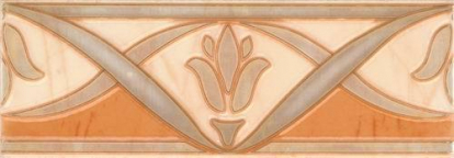 Изображение Керамическая плитка Березакерамика (Belani) Фриз Елена цветок оранжевый 