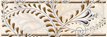 Изображение Керамическая плитка Березакерамика (Belani) Фриз Елена каприз оранжевый 