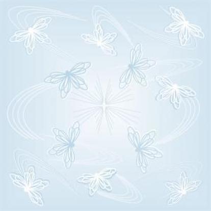 Изображение Строительные товары Потолочная плитка Бабочки голубой 