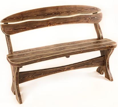 Изображение Мебель Садовая мебель Скамейка деревянная Волна 1 (1200*450*490мм) 