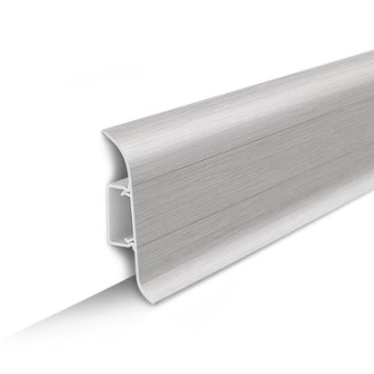 Изображение Плинтус Идеал Пластиковый плинтус Классик Алюминий 186 