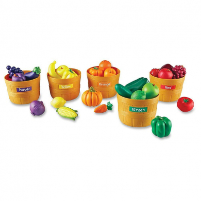 Изображение Игрушки Learning Resources Игровой набор продуктов Овощи и фрукты, Большая сортировка 