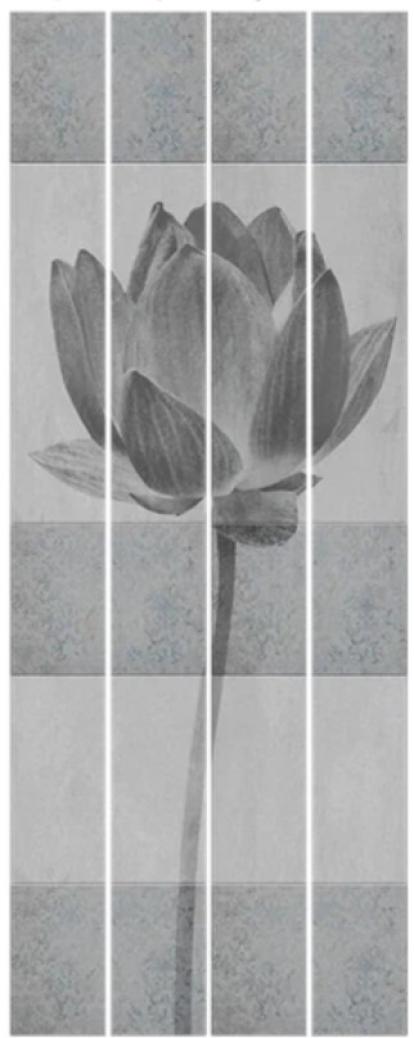 Изображение Стеновые панели ПВХ Лотос грей серый 