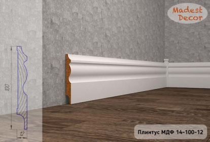 Изображение Плинтус Madest Decor Плинтус МДФ 14-100-12 