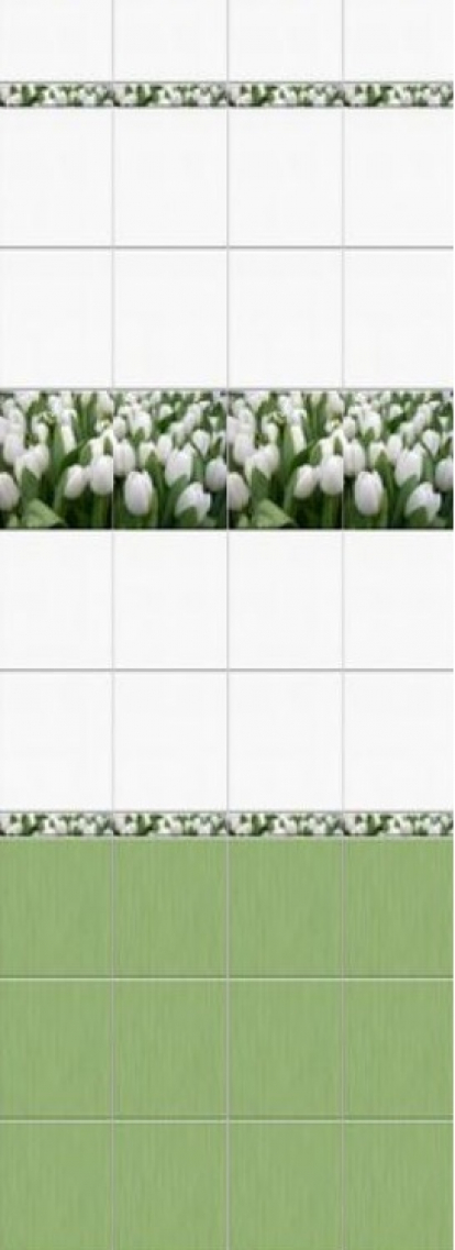 Изображение Стеновые панели ПВХ Белые тюльпаны 05-007 