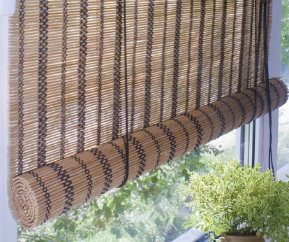 Изображение Товары для дома Домашний текстиль Бамбуковые шторы рулонные Охра 