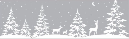 Изображение Самоклеющаяся пленка D-C-Fix Новогодний витражный бордюр Winter Border W1 Зимний лес 