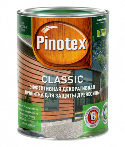 Изображение Строительные товары Лакокрасочные материалы Pinotex Classic 