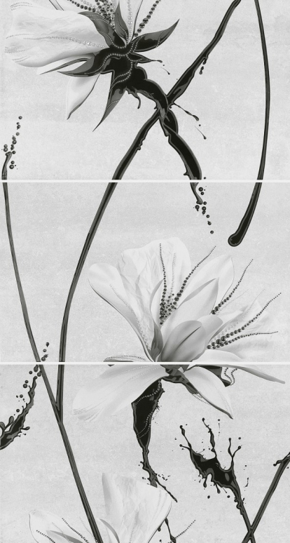 Изображение Керамическая плитка Шахтинская плитка (Unitile) Декоративное панно Картье серый 01 