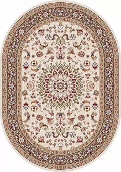 Изображение Ковры Merinos D210 Cream-Brown овал 