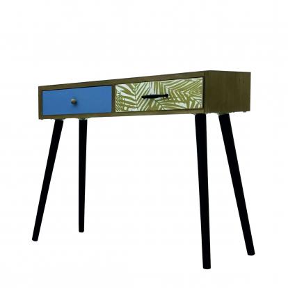 Изображение Мебель ЭкоДизайн HX14-207 Консольный столик с двумя ящиками 