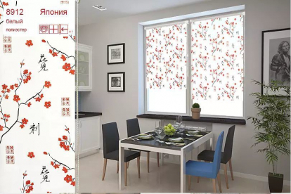 Изображение Товары для дома Домашний текстиль Рулонные шторы Япония белый 8912 